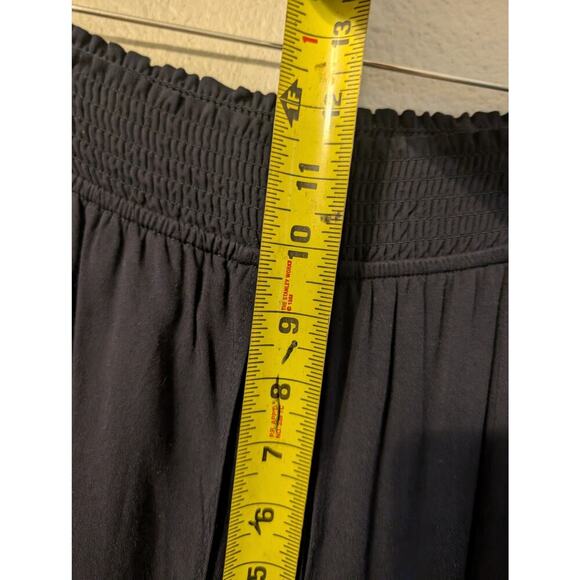 Cristina V Smocked Wide Leg Pants Womens M Pullon Drawstring Loose Flowy - Picture 7 of 9